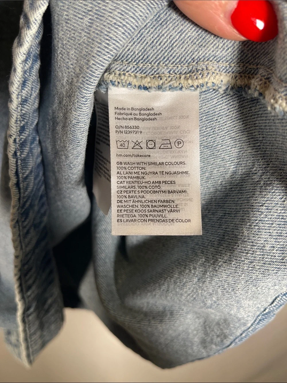 H&M DIVIDED WOMENS DENIM JEAN MINI DRESS LARGE_4